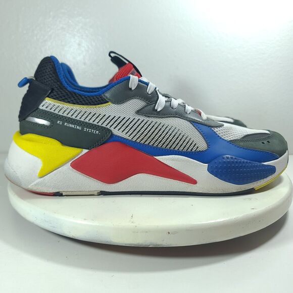 PUMA RS-X Toys Men Sz 12 Sneaker Shoe White Yellow Red Black Suede 369449-02 EUC - Picture 4 of 16